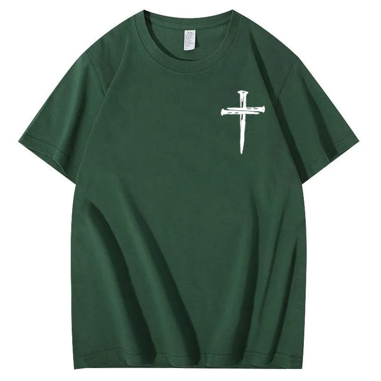 Bring Up My Past Jesus Pattern Print Crew Neck T-Shirt