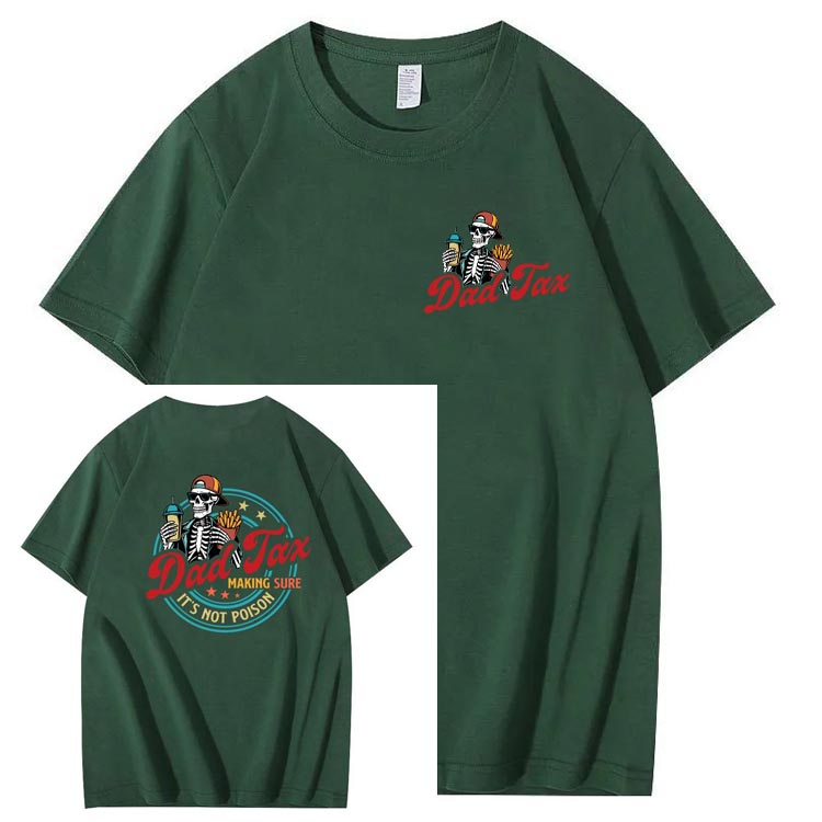 Dad Tax Pattern Print Cotton T-Shirt