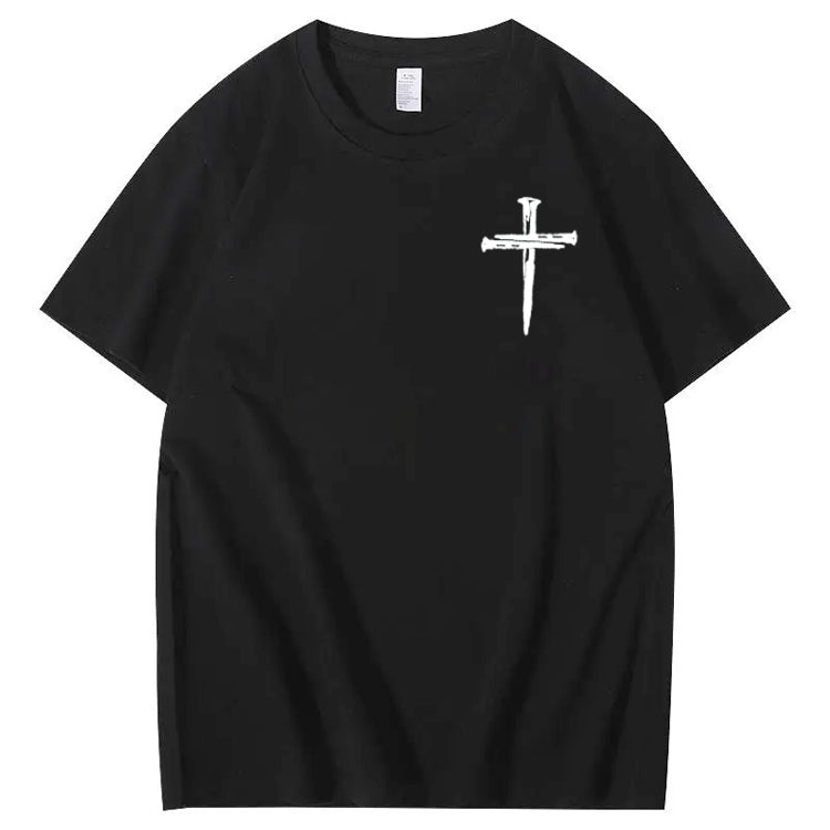 Bring Up My Past Jesus Pattern Print Crew Neck T-Shirt