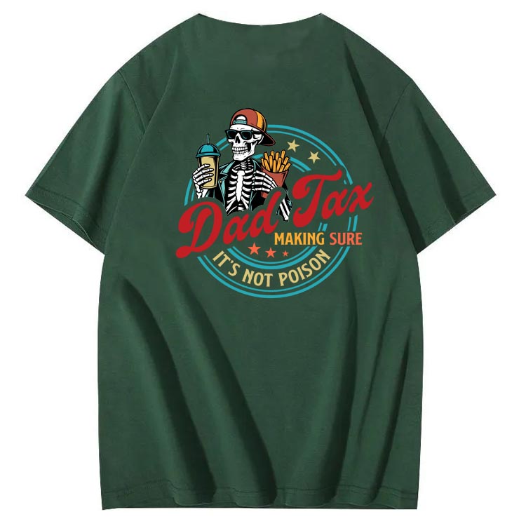 Dad Tax Pattern Print Cotton T-Shirt