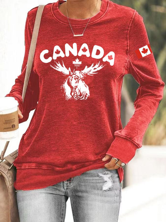 Women's Canada Print Sweatshirt