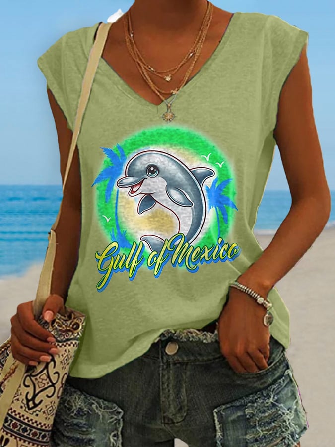 Women's Golfo De Mexico Print Tank Top