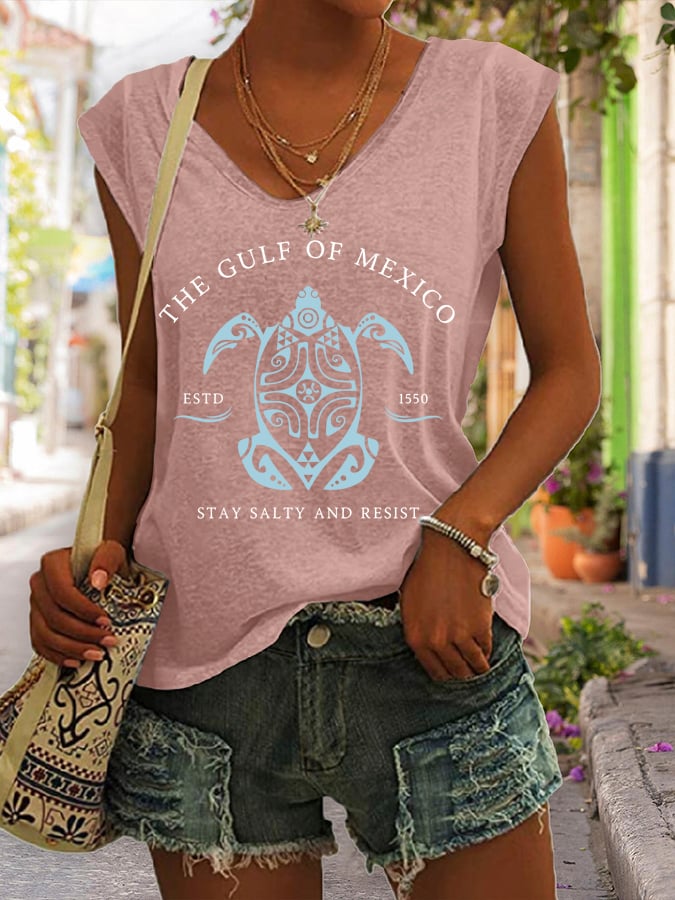 Women's Gulf Of Mexico Print Tank Top