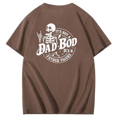 Dad Boo Pattern Print 100%Cotton T-Shirt