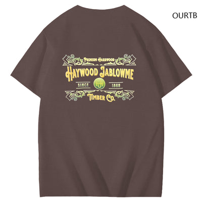 Haywood Since 1869 Jablowme Timber Co Art Pattern Print T-Shirt