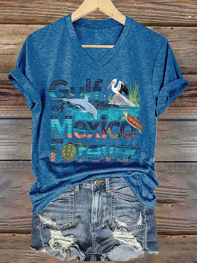 Women's Mexico Flag Print T-Shirt