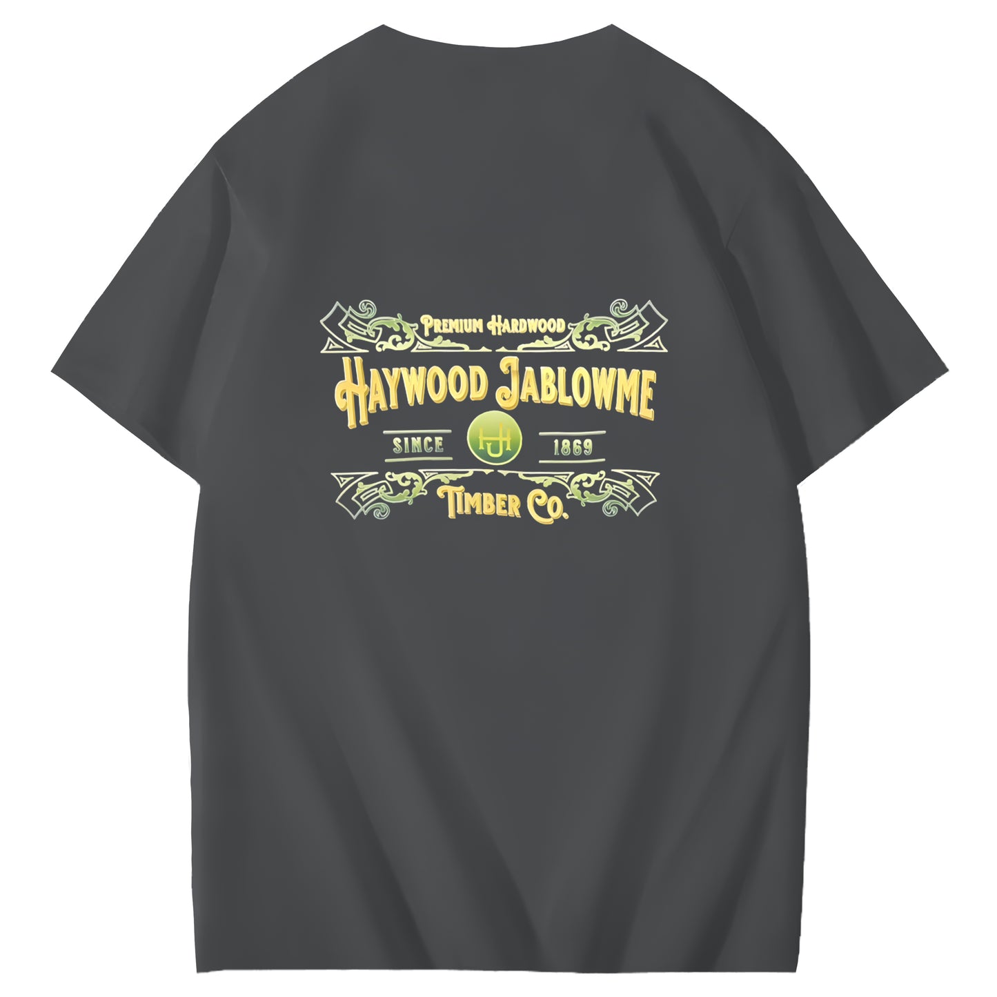 Haywood Since 1869 Jablowme Timber Co Art Pattern Print T-Shirt