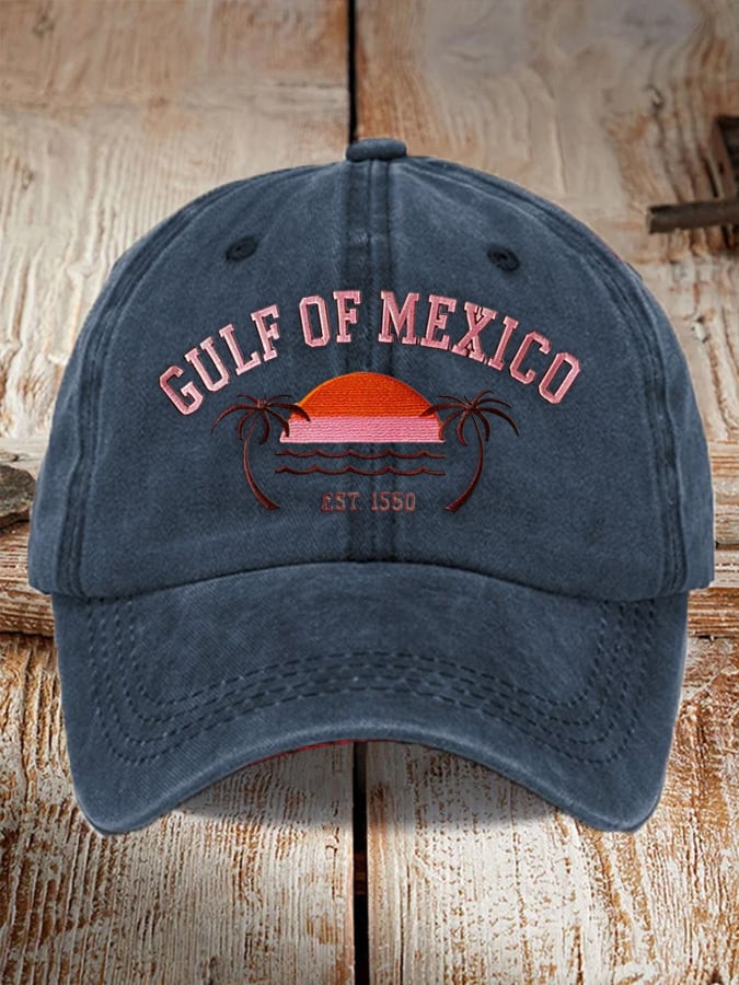 Unisex Gulf of Mexico 1550 Print Baseball Cap