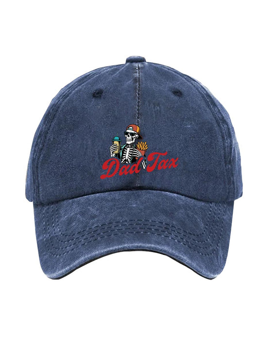 Dad Tax Pattern Washed And Distressed Hats