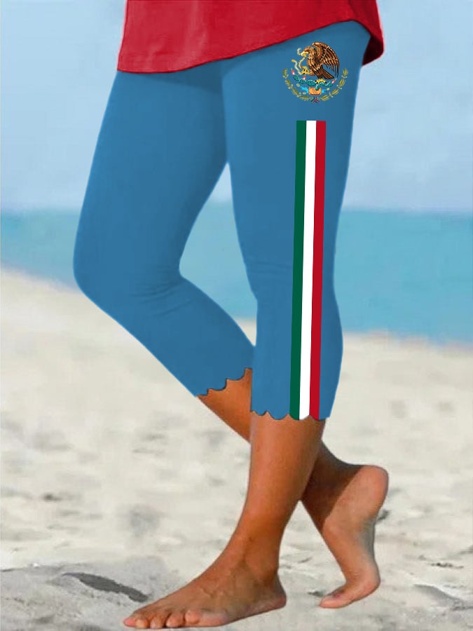 Women's Mexico Coat of Arms Printed Leggings
