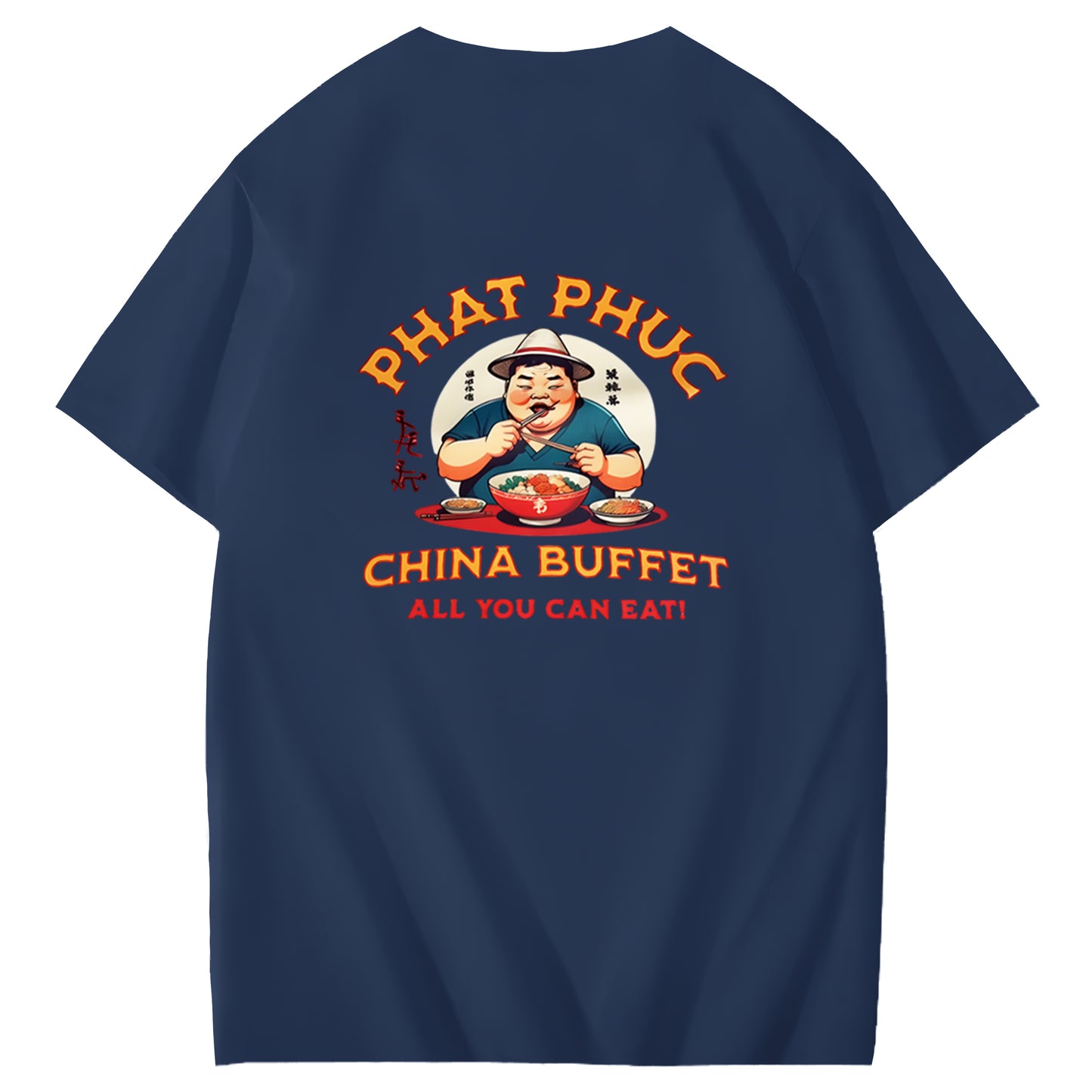 Phat Phuc China Buffet Art Pattern Print T-Shirt