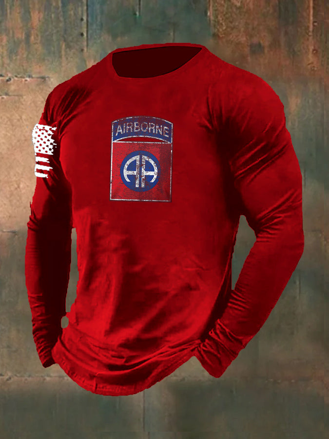 Men's Airborne Pattern Long Sleeve T-Shirt