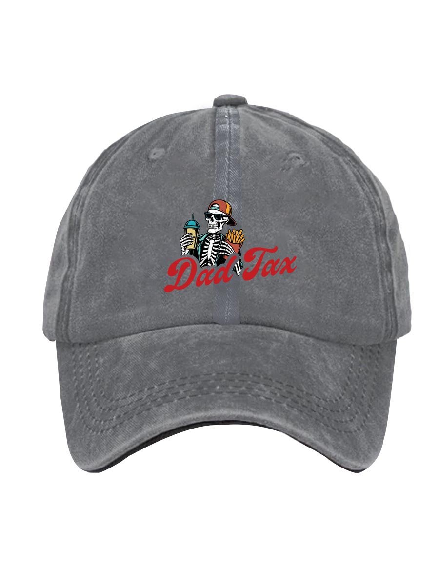 Dad Tax Pattern Washed And Distressed Hats