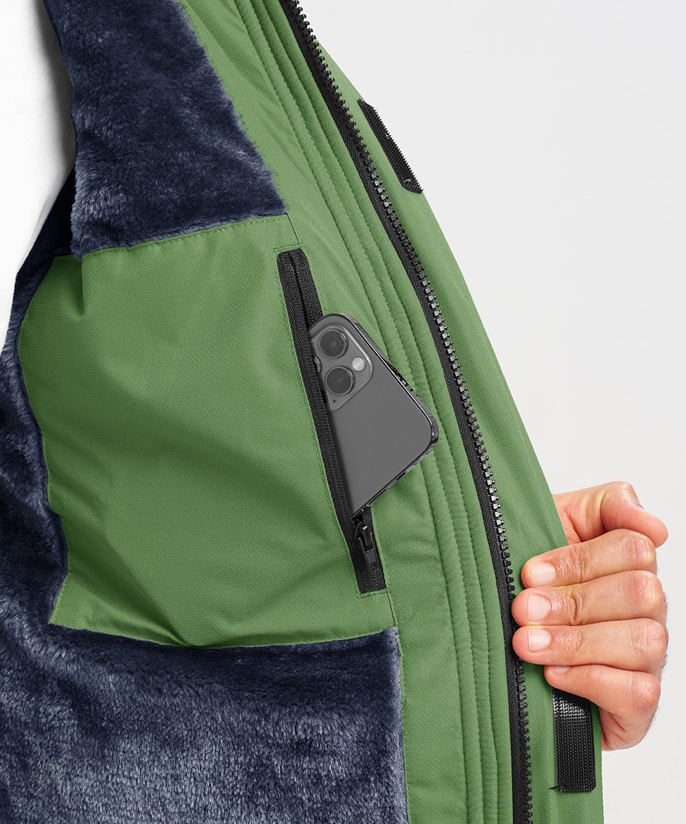 Men's Water Resistant Skiing Windbreaker Hooded Jacket