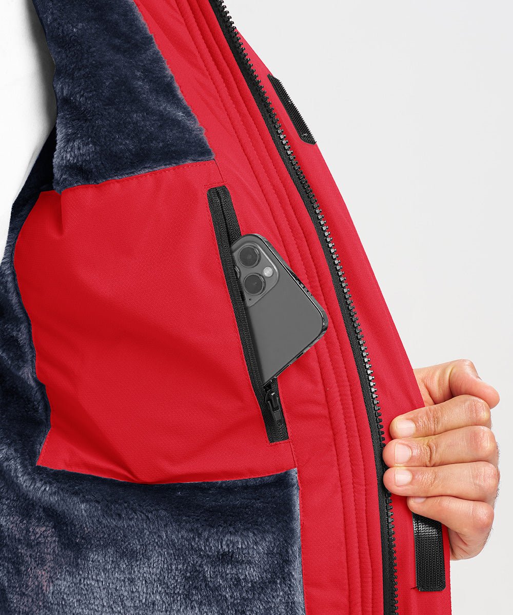 Men's Water Resistant Skiing Windbreaker Hooded Jacket