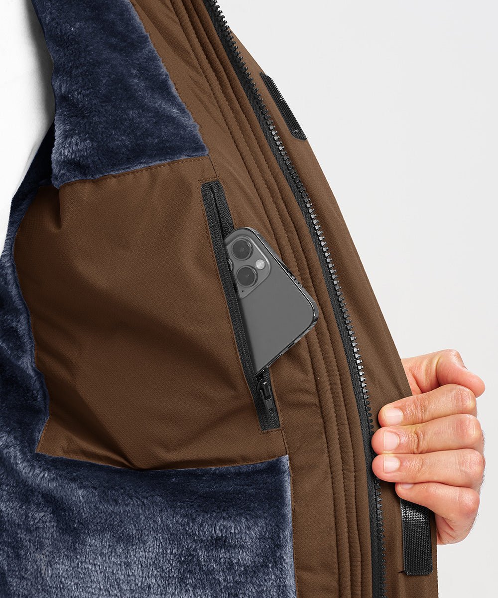 Men's Water Resistant Skiing Windbreaker Hooded Jacket