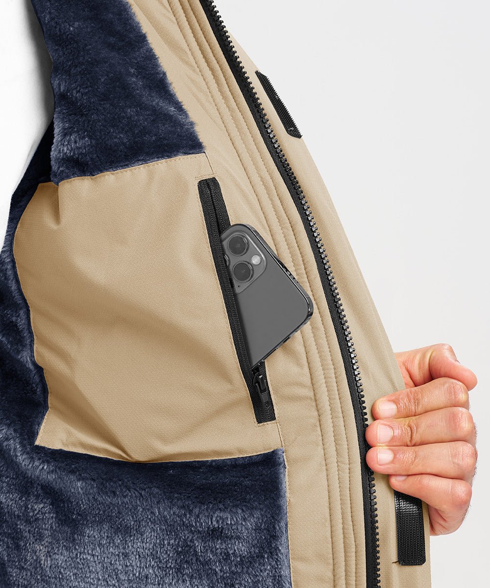 Men's Water Resistant Skiing Windbreaker Hooded Jacket