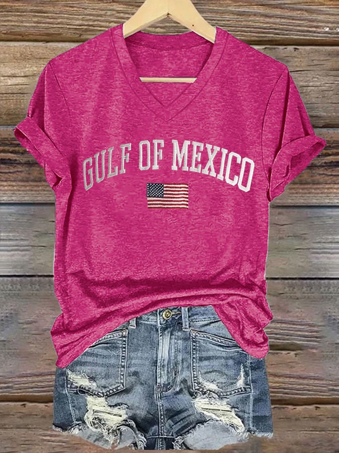 Women's Retro Gulf Of Mexico Print T-Shirt