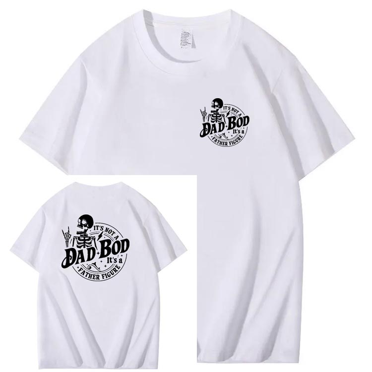 Dad Boo Pattern Print 100%Cotton T-Shirt