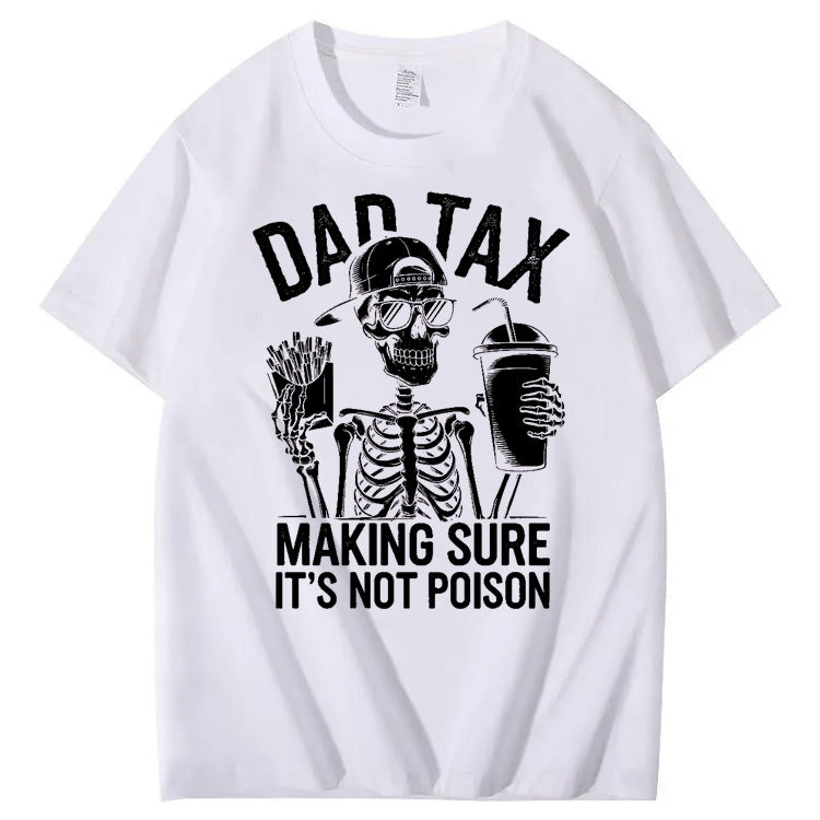 Cool Dad Tax Pattern Print 100%Cotton T-Shirt