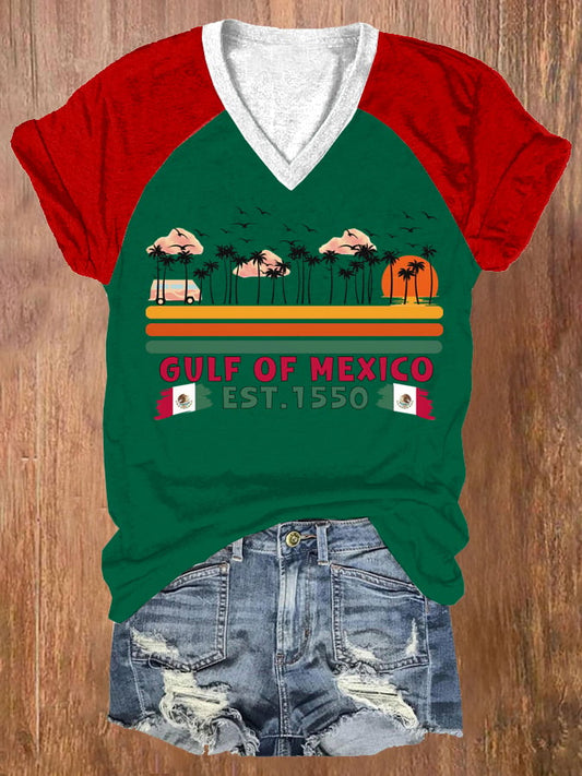 Women's Gulf Of Mexico Casual Print T-Shirt