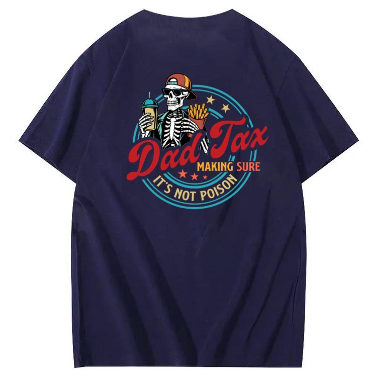 Dad Tax Pattern Print Cotton T-Shirt