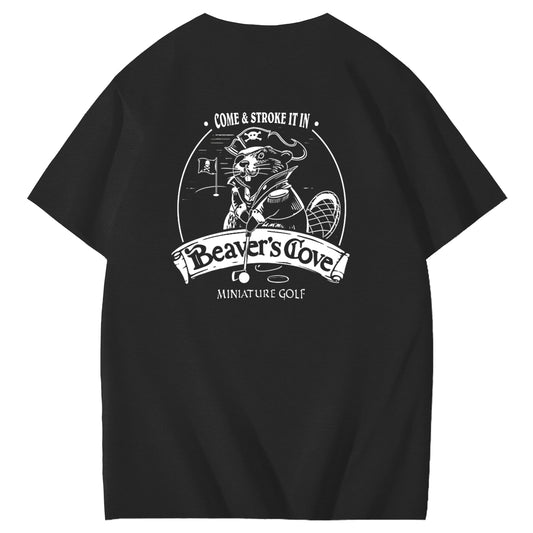 Come Stroke It In Beaver's Cove Funny Adoult Art Pattern Print T-Shirt