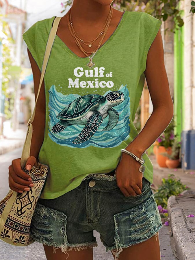 Women's Gulf Of Mexico Print Tank Top