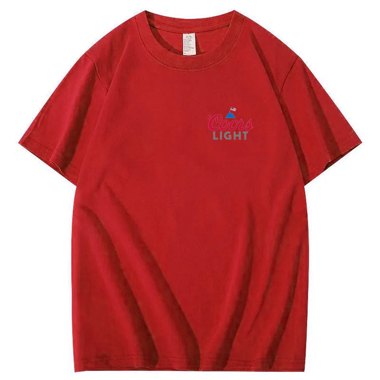 Funny Dogs And American Flag Pattern Print T-Shirt