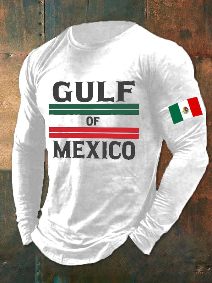 Men's Gulf Of Mexico Print Long Sleeve T-Shirt