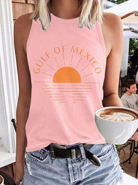 Women's Gulf Of Mexico Print Transfer Casual Vest