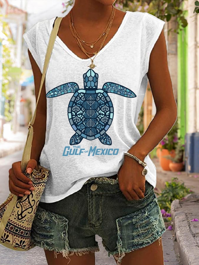 Women's Gulf Of Mexico Print Tank Top