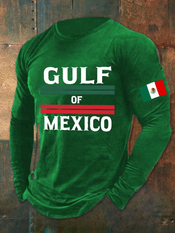 Men's Gulf Of Mexico Print Long Sleeve T-Shirt