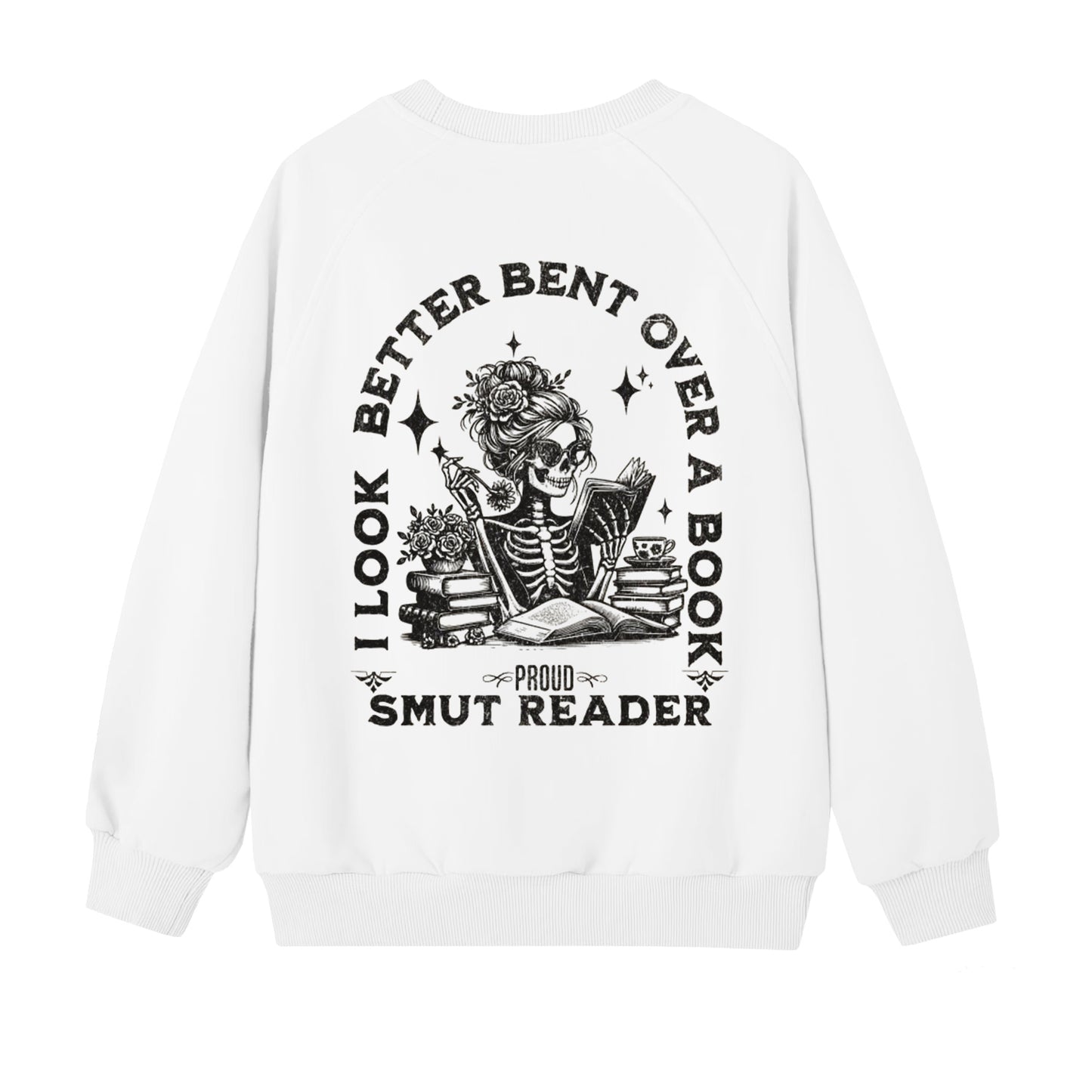 Women's Better Bent Over A Book Smut Reader Art Pattern Print Sweatshirt