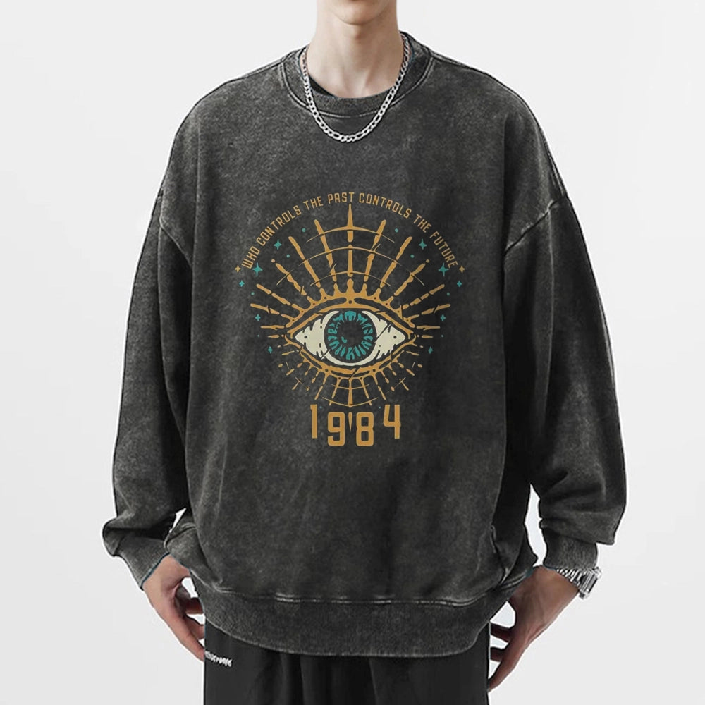 George Orwell 1984  Unisex Washed Sweatshirt