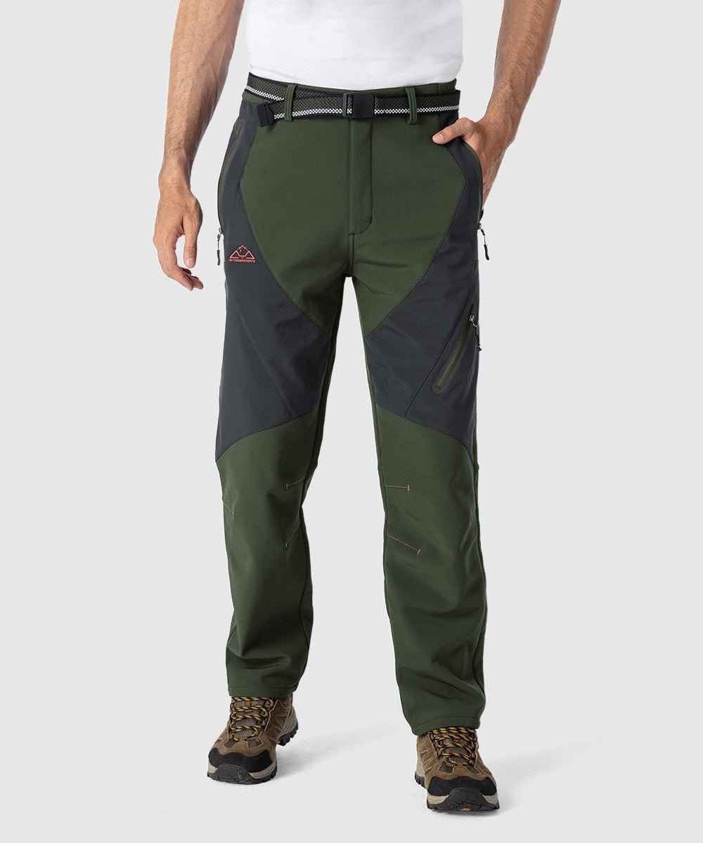 Men's Insulated Water Resistant Warm Fleece Lined Ski Pants