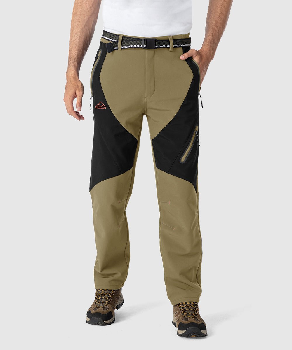 Men's Insulated Water Resistant Warm Fleece Lined Ski Pants