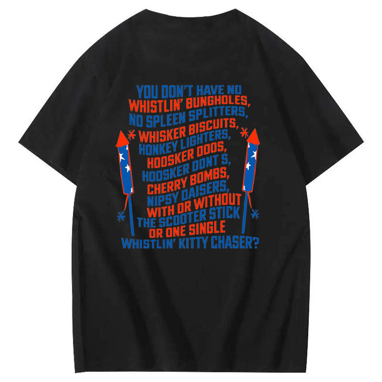 Get ready for 4th of July with this Joe Dirt Pattern Print T-Shirt