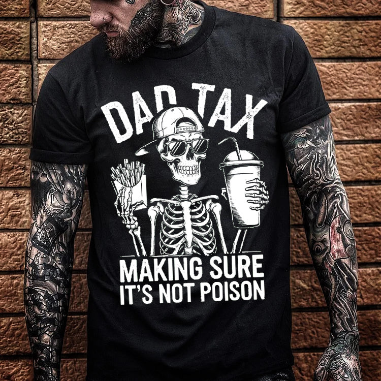 Cool Dad Tax Pattern Print 100%Cotton T-Shirt