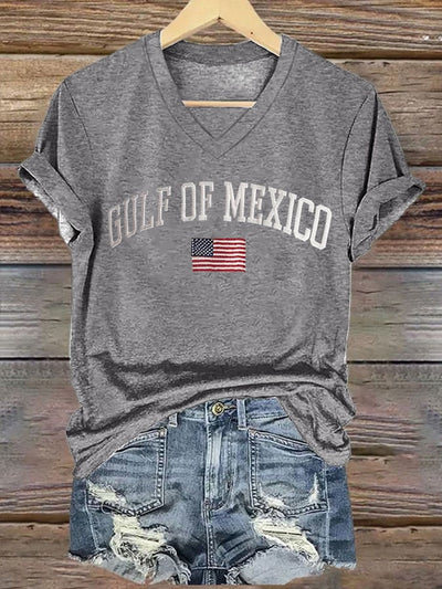 Women's Retro Gulf Of Mexico Print T-Shirt