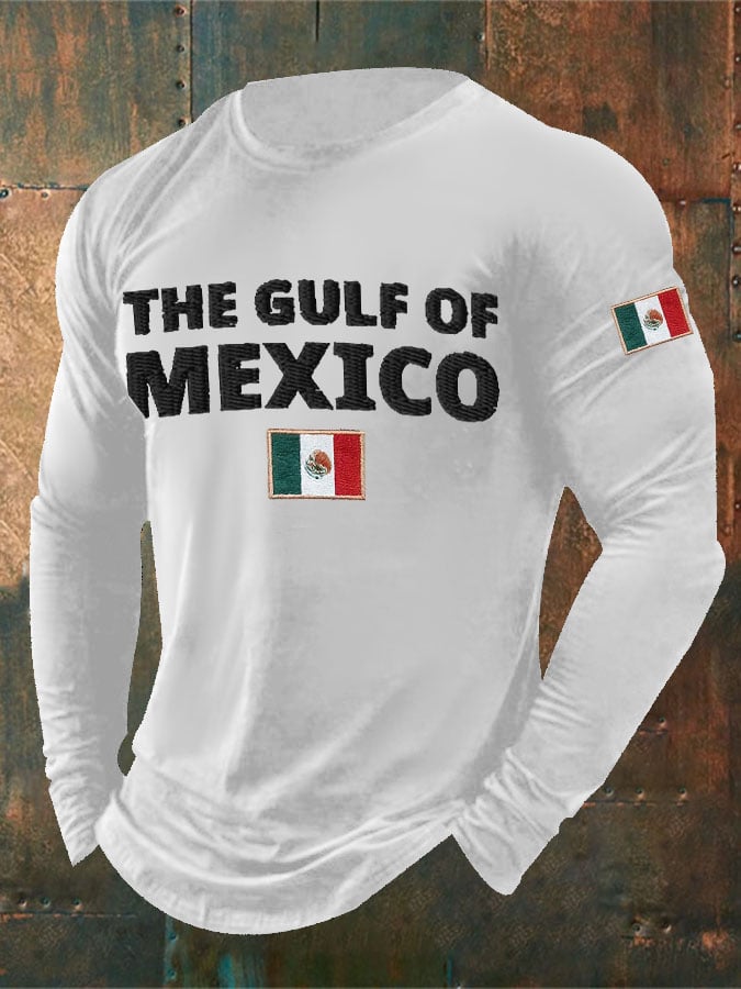 Men'S Retro Gulf of Mexico Print T-Shirt