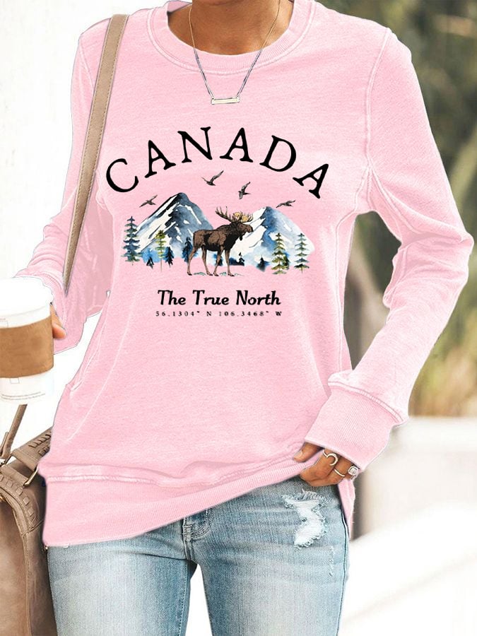 Women's Canada  Print Sweatshirt