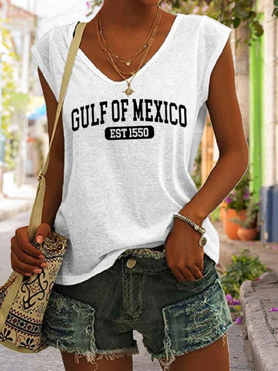 Women's Gulf Of Mexico Print Tank Top