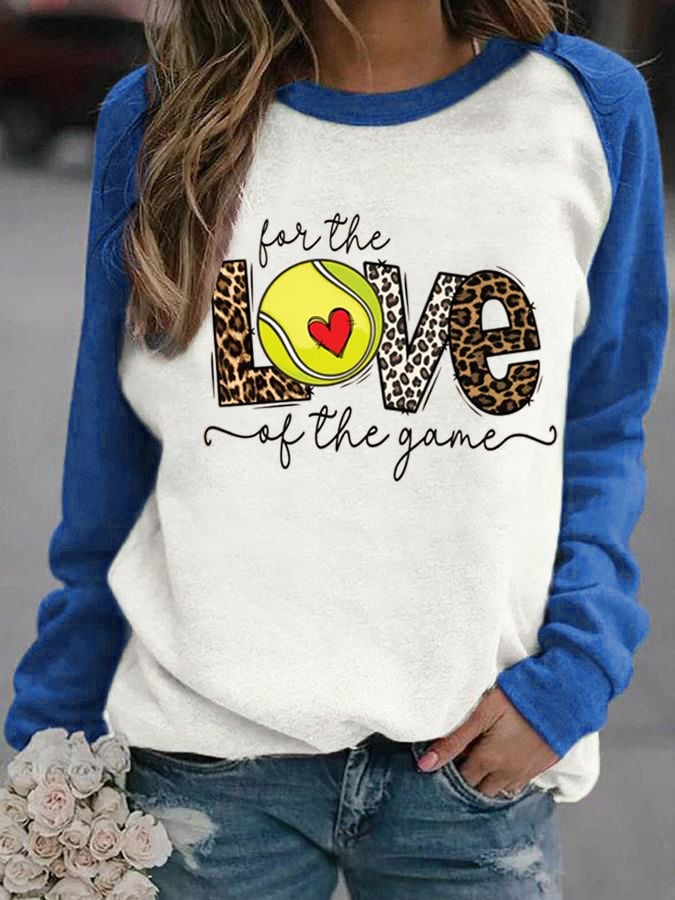 Women's Tennis Game day Print Casual Sweatshirt