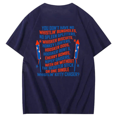 Get ready for 4th of July with this Joe Dirt Pattern Print T-Shirt