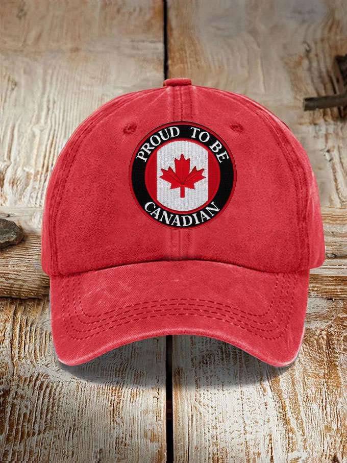 Unisex Canada  Proud To Be Candadian Printed Hat