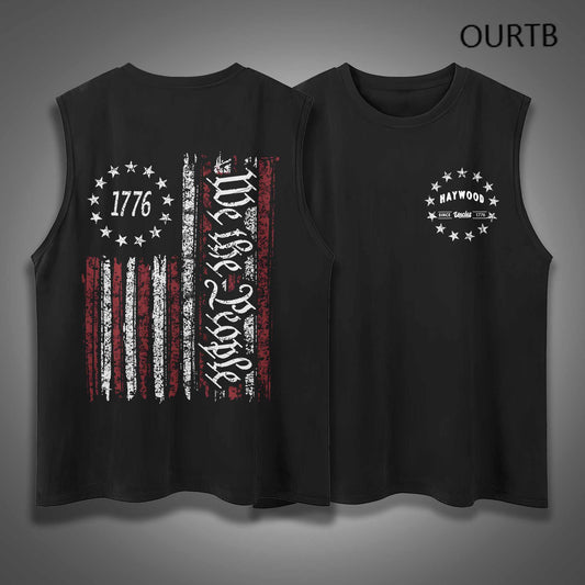 Haywood Uncle Since 1776 USA Independence Day Funny Adult Discomfort Art Print Cotton Sleeveless Tank Tops