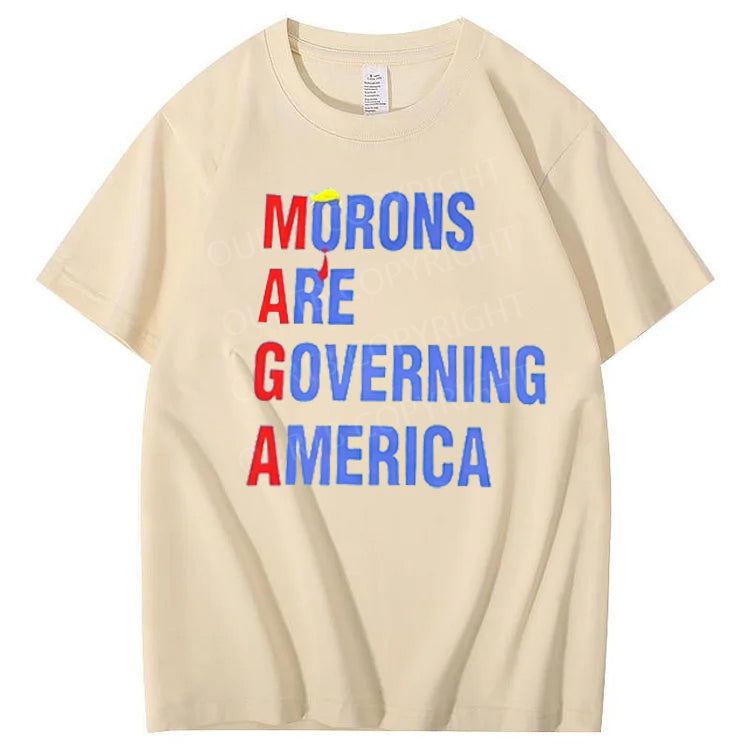 MAGA Pattern Print Crew Neck T-Shirt