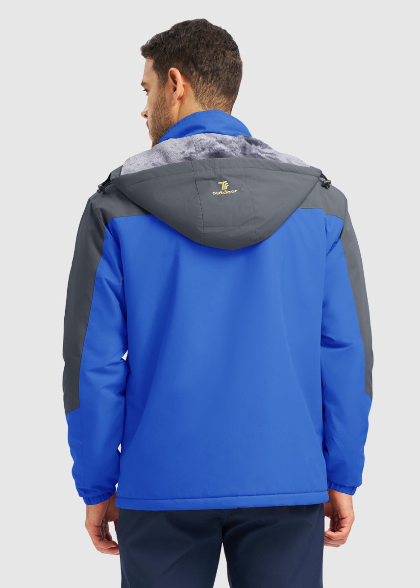 Men's Water Resistant Skiing Windbreaker Hooded Jacket