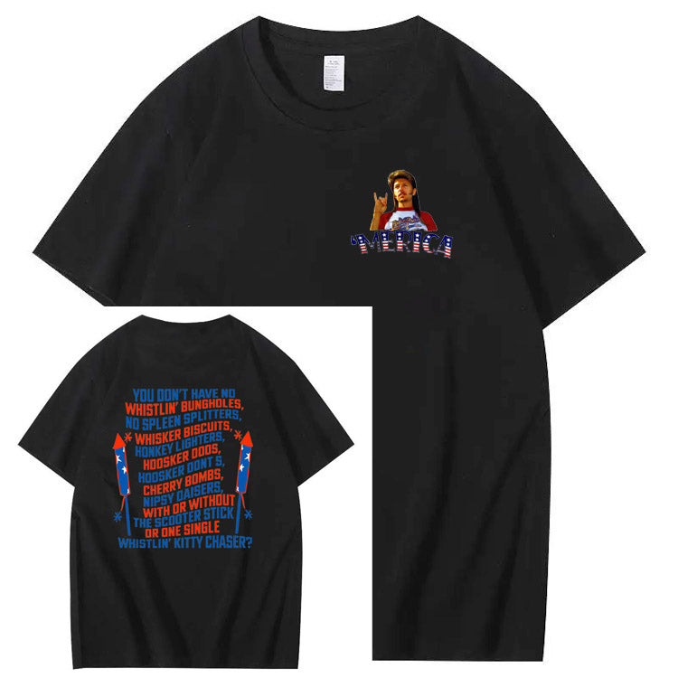 Get ready for 4th of July with this Joe Dirt Pattern Print T-Shirt
